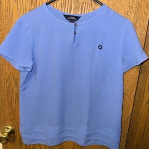 Lands' End Light Blue Short Sleeve Blouse